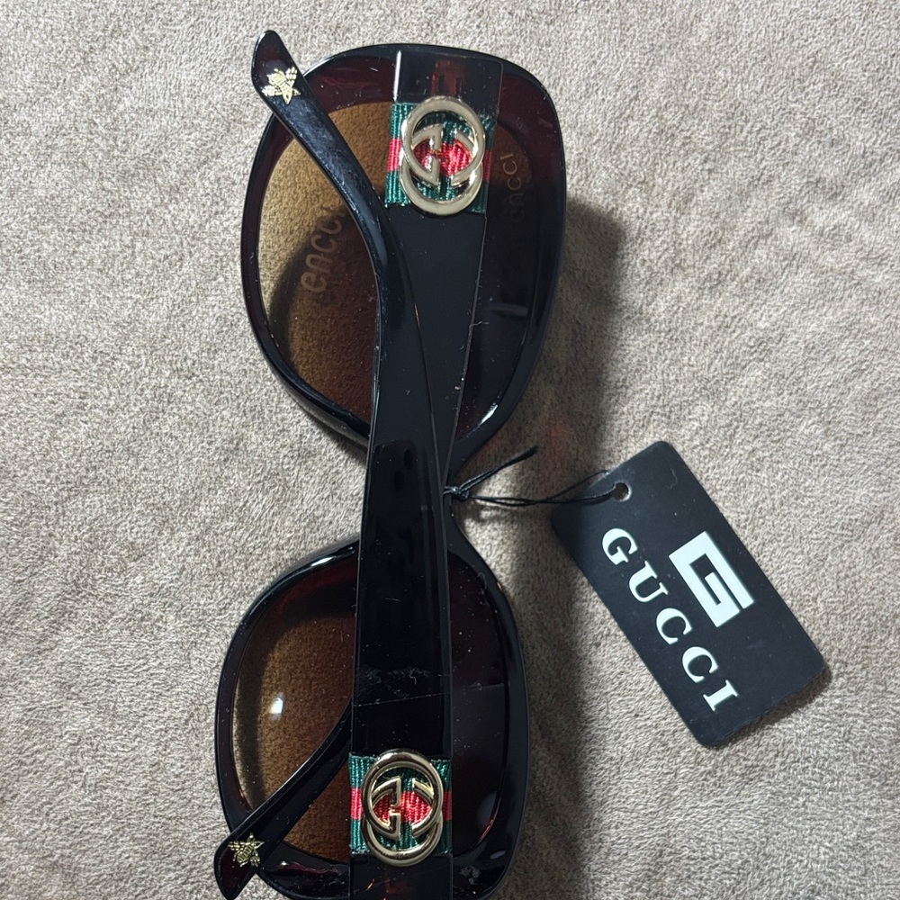 Gucci Black and Brown Sunglasses
